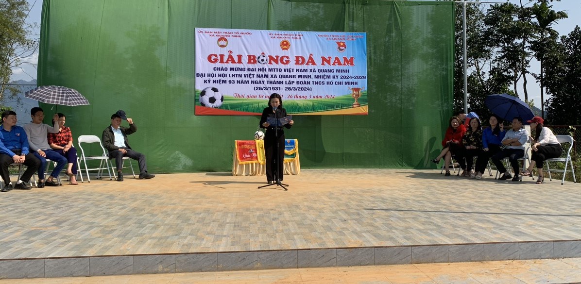Quang Minh tổ chức giải bóng đá nam năm 2024