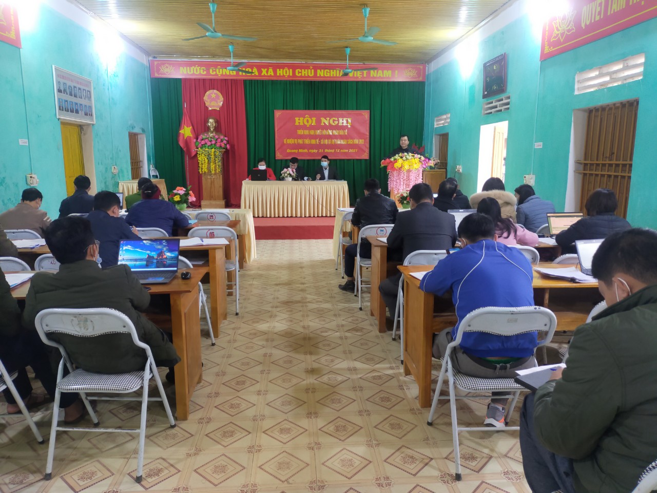 Xã Quang Minh tổ chức hội nghị giao chỉ tiêu kế hoạch Nhà nước năm 2022